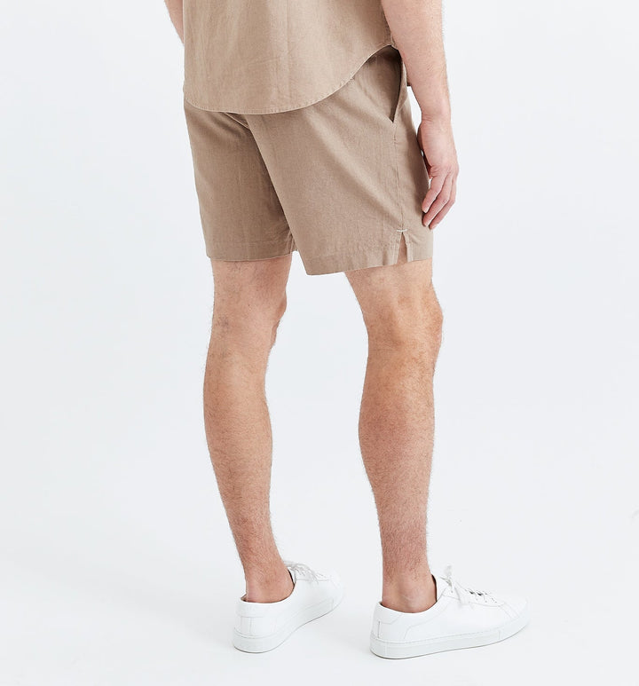 essential linen short timberwolf