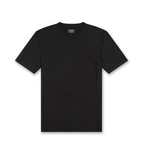 Supima Classic V Neck T Shirt Black Goodlife