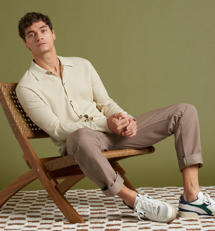 stretch poly twill 5 pocket pant timber