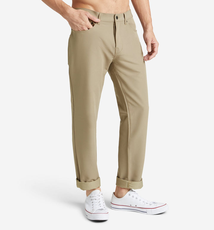 stretch poly twill 5 pocket pant timber
