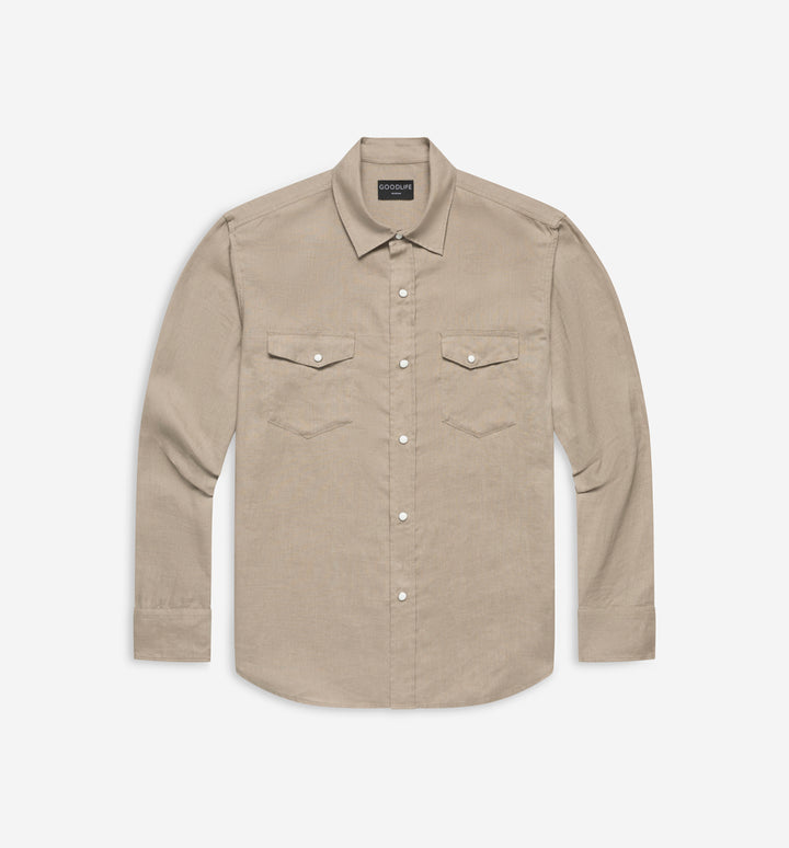 4Corner Linen Snap Shirt