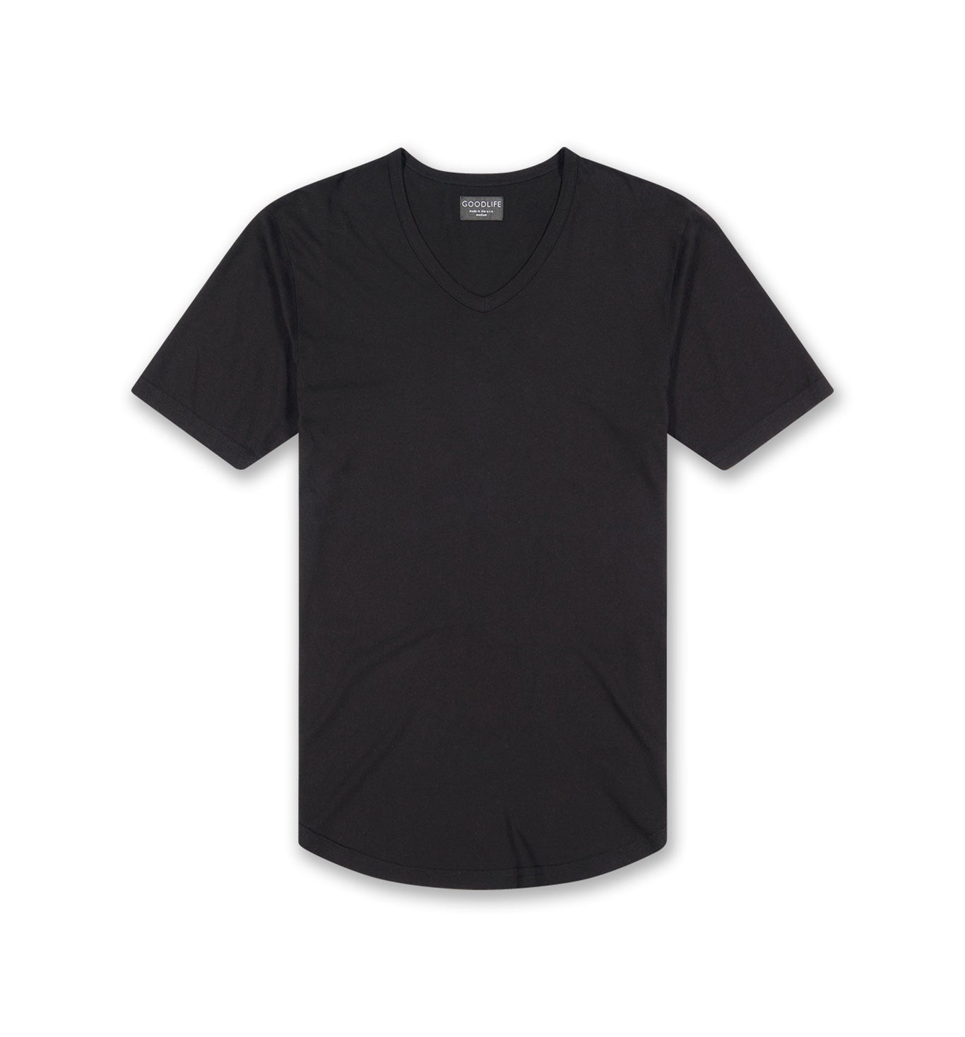 Men\'s Black V-Neck T-Shirts - Supima Goodlife | Clothing