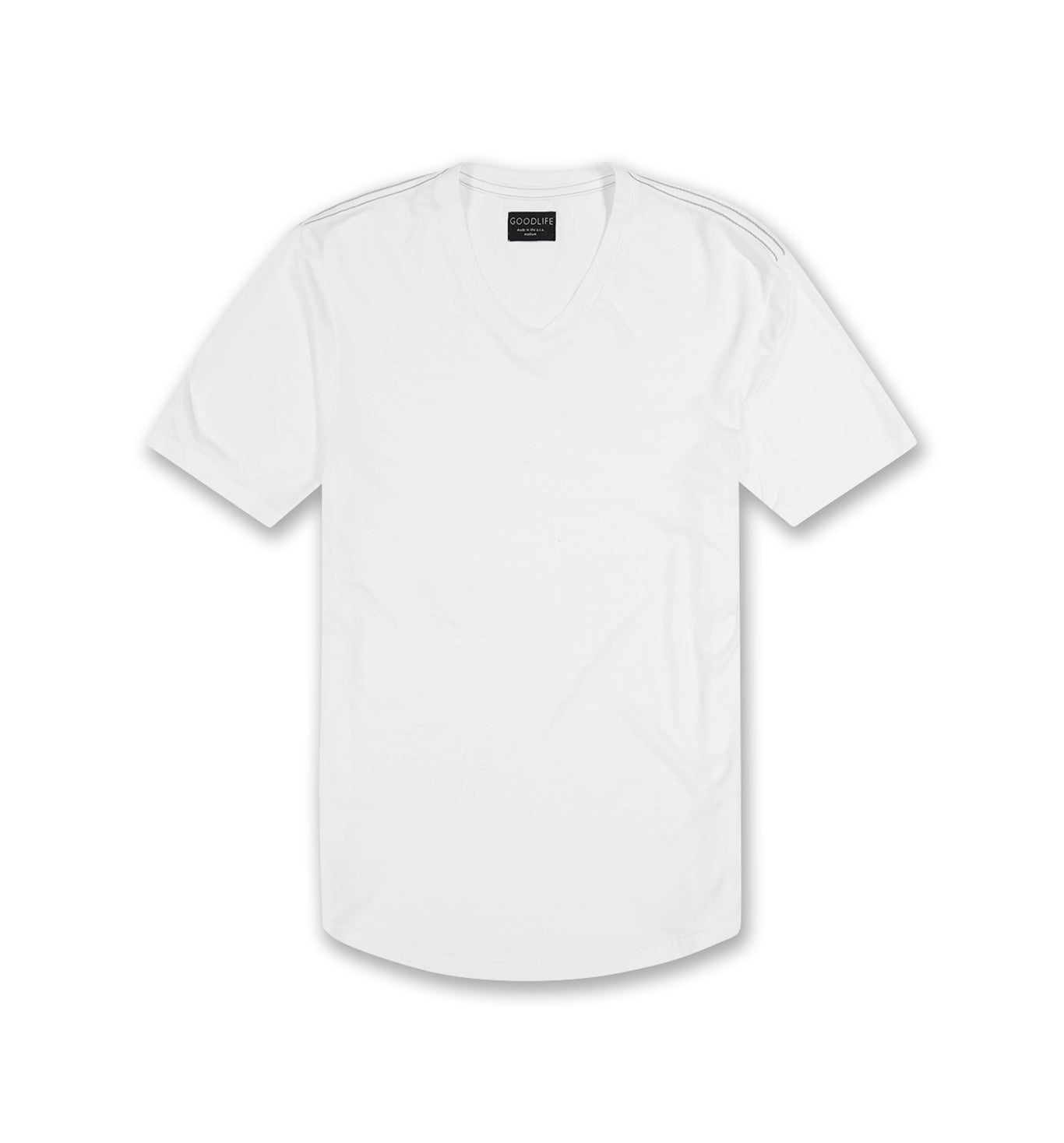 White V-Neck T-Shirt for Men - Tri Blend | Goodlife Clothing