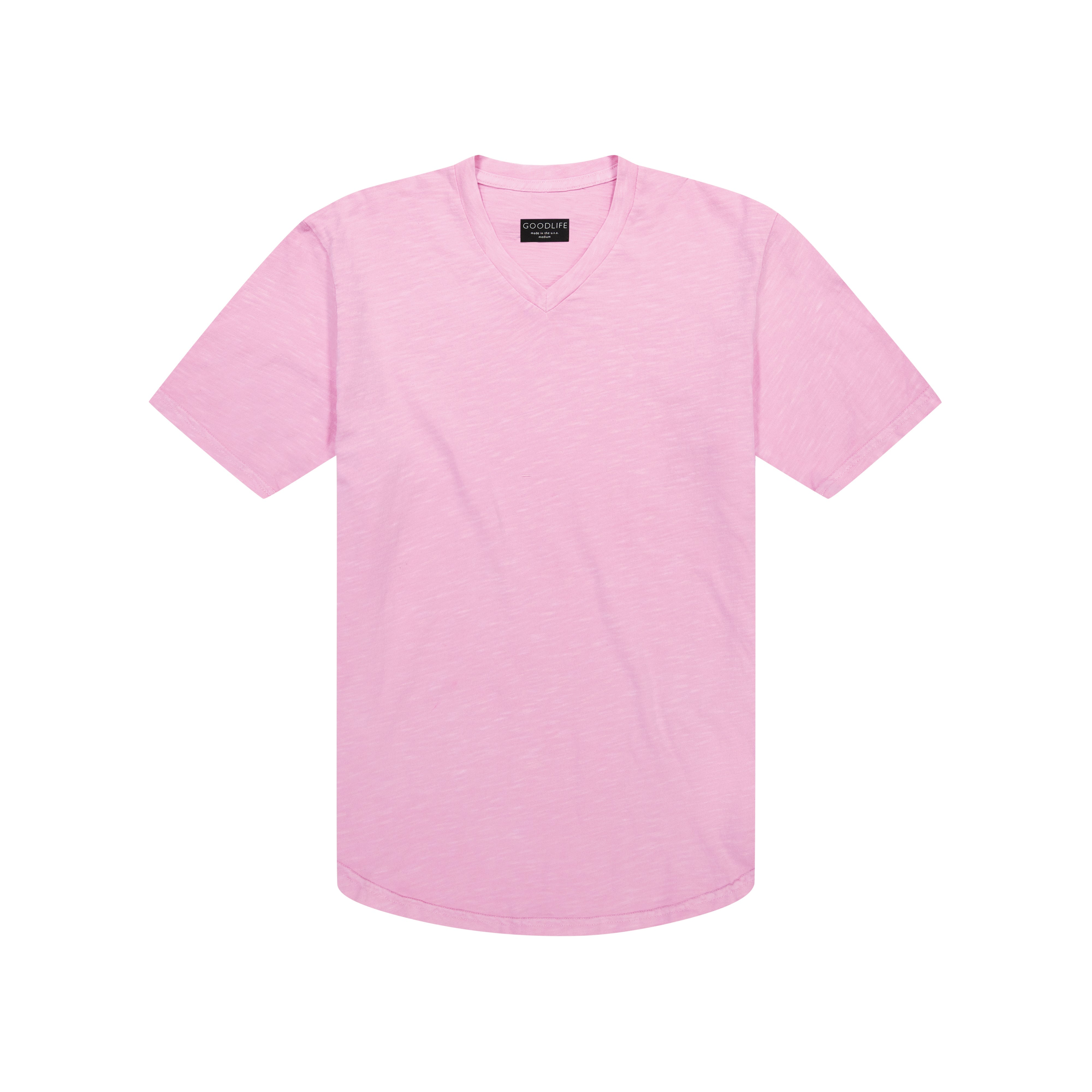 Sun-Faded Slub Scallop V | Black | Goodlife Clothing