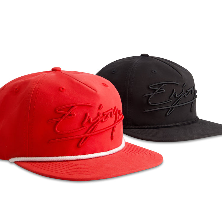 enjoy flat brim hat red