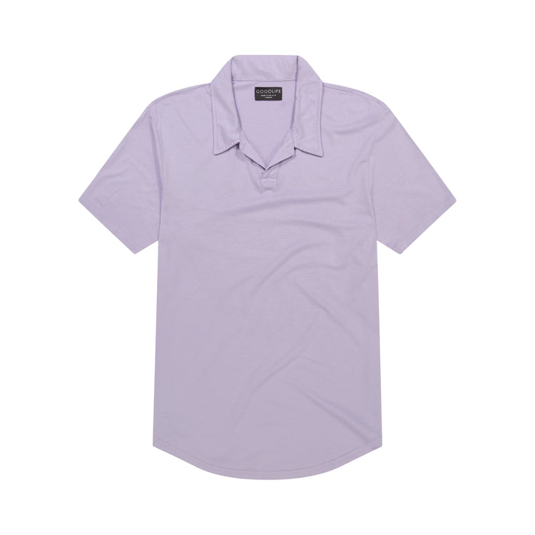 supima johnny collar polo wisteria