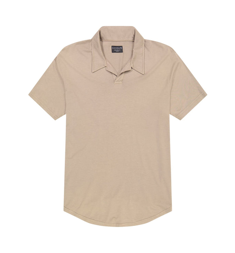 supima johnny collar polo timberwolf