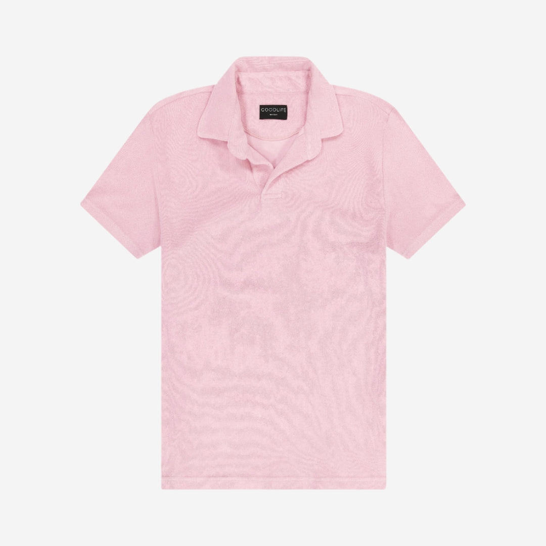 towel terry johnny collar candy pink