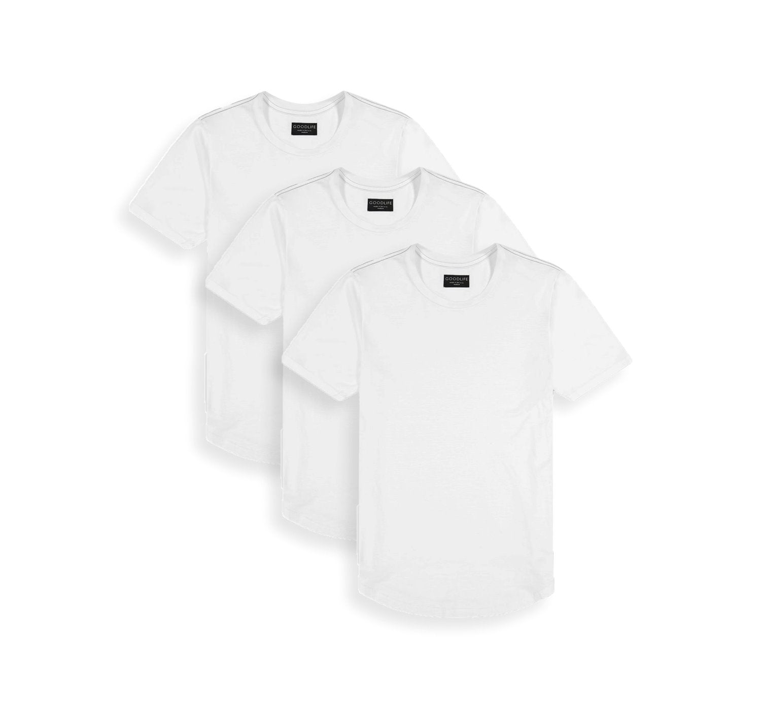 Tri-Blend Scallop Crew 3-Pack Bundle | White