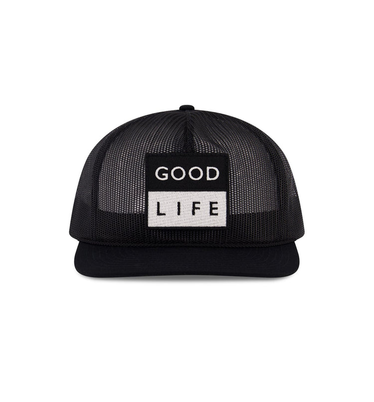 stack logo mesh hat black