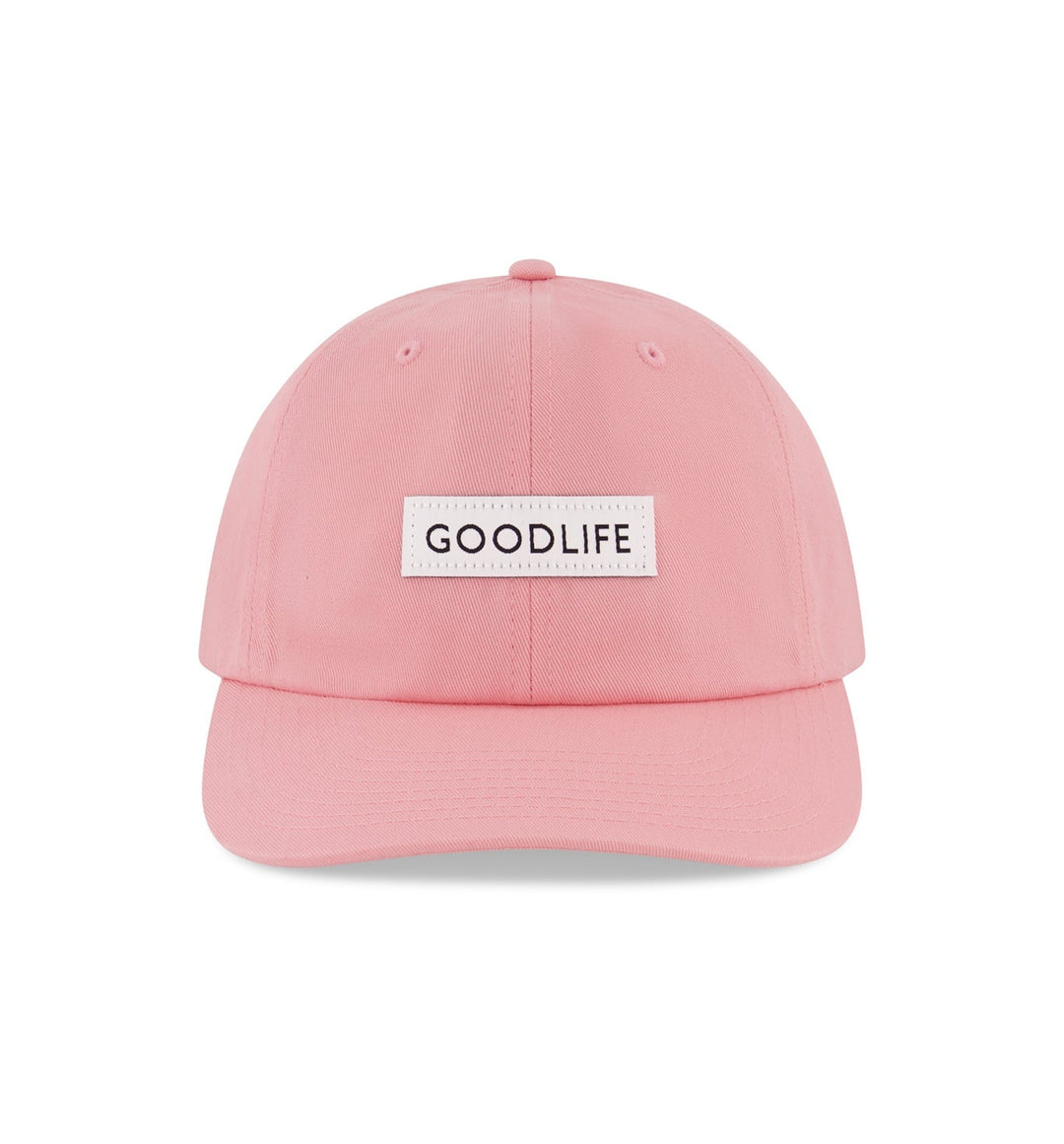 curved brim box logo hat candy pink