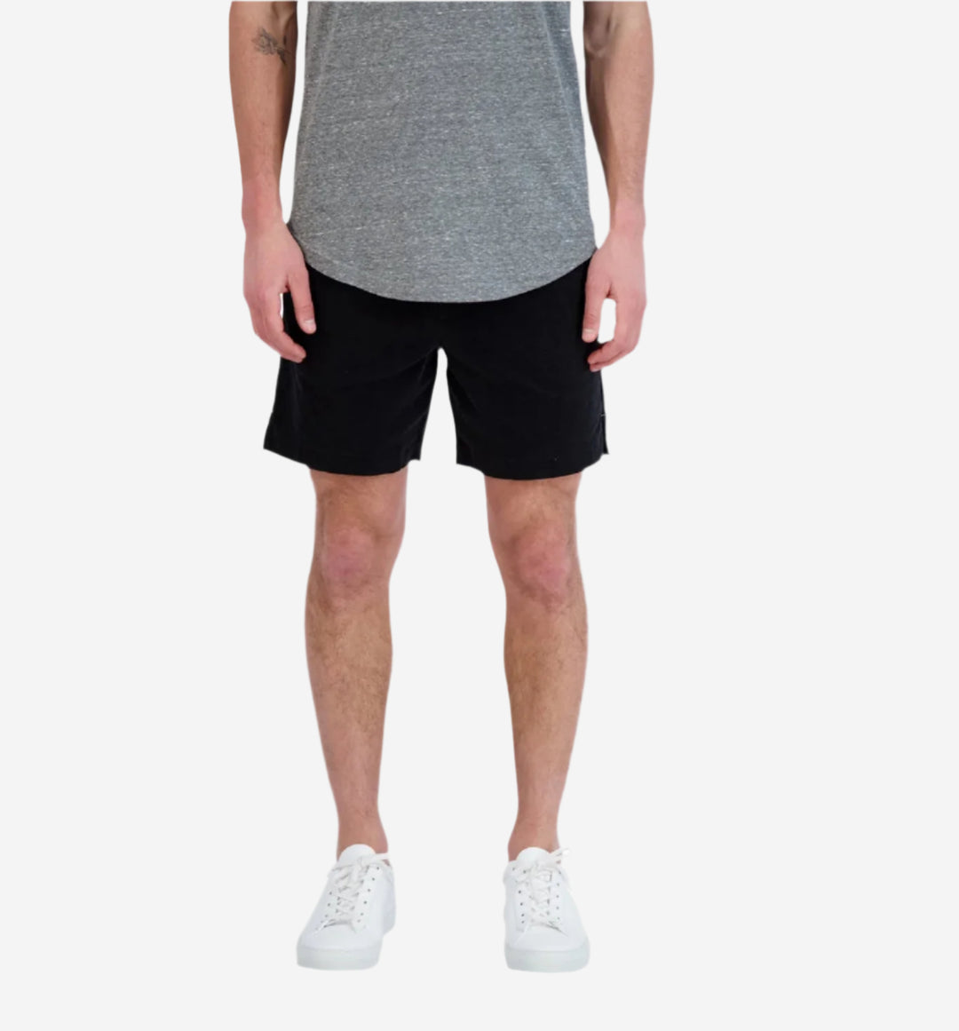 stretch corduroy short black