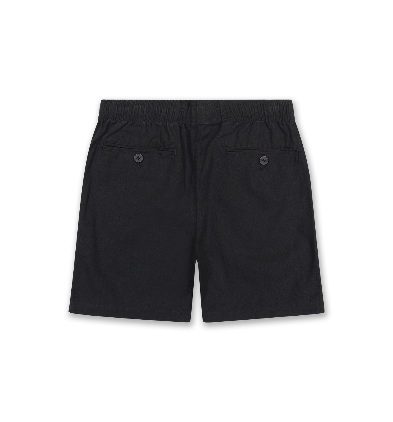 essential linen short black