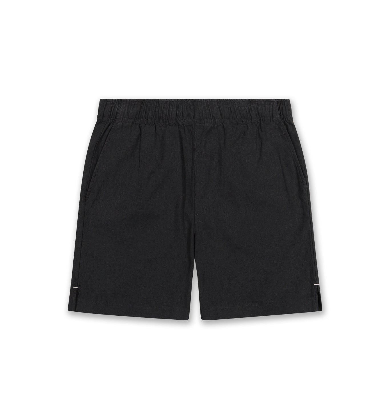 essential linen short black