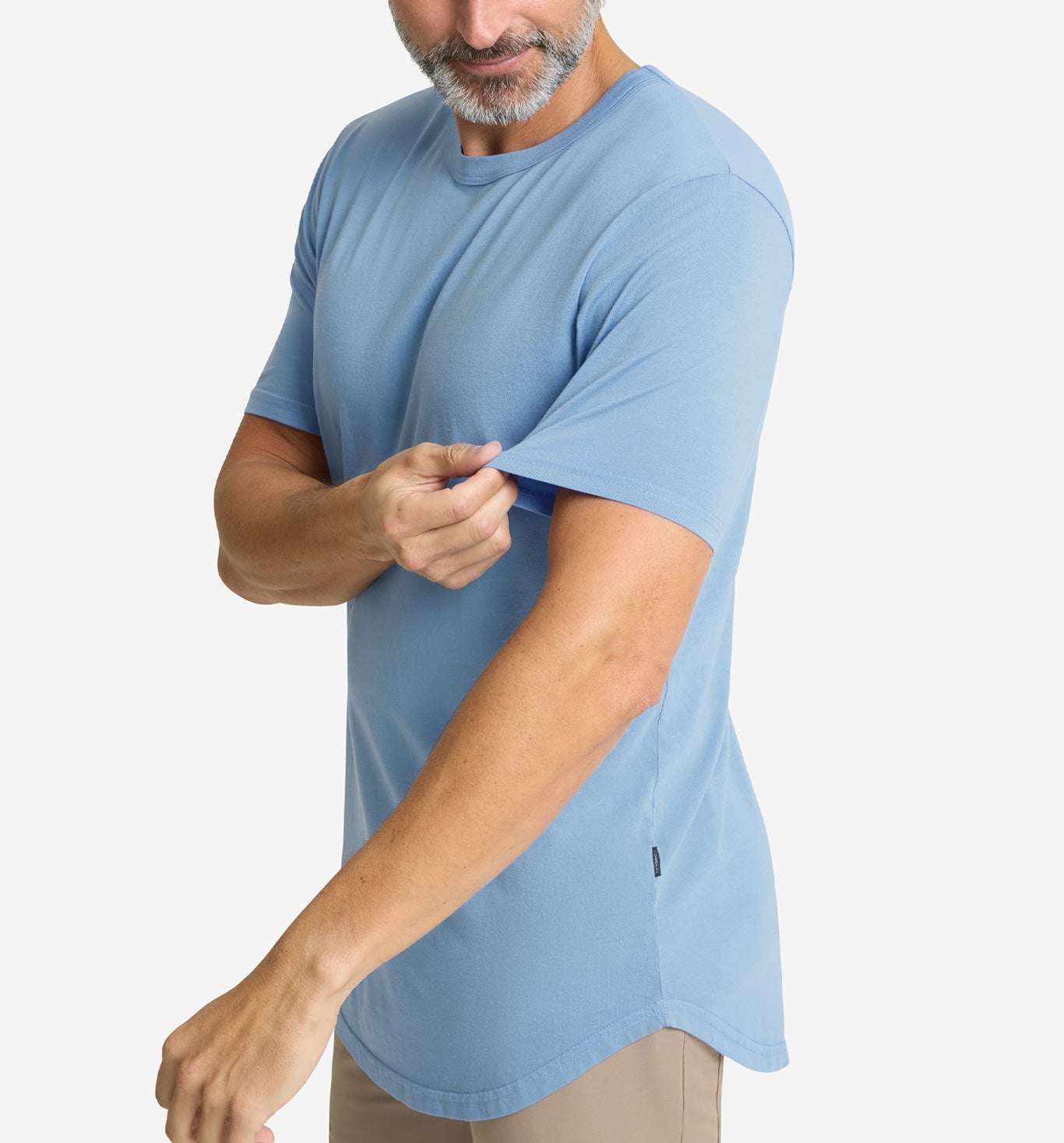 OHGA SCALLOP TEE スカラップT ライトブルー Supima Scallop Crew – Goodlife