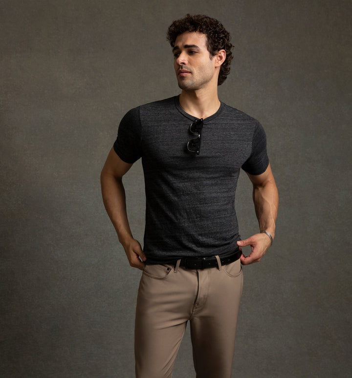 tri blend classic crew black