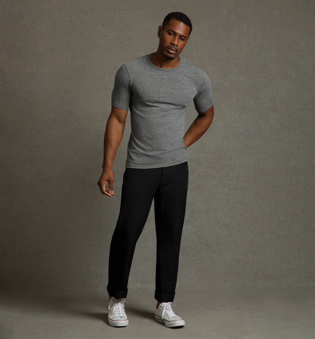 tri blend classic crew heather grey