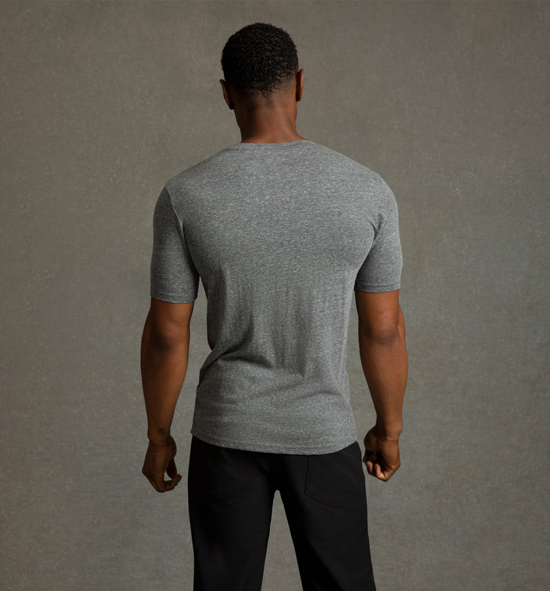tri blend classic crew heather grey