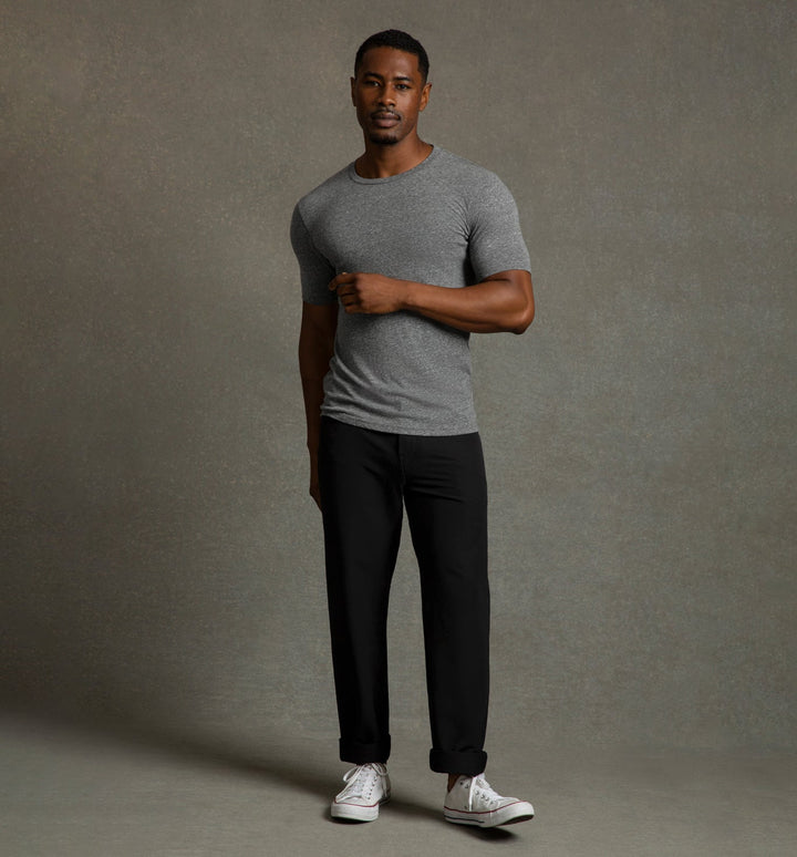 tri blend classic crew heather grey