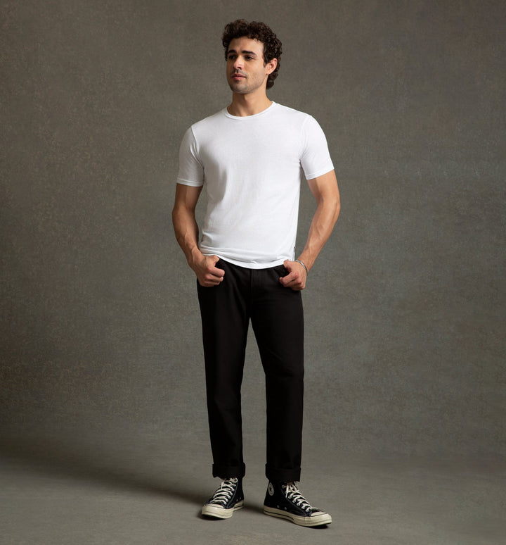 tri blend classic crew white