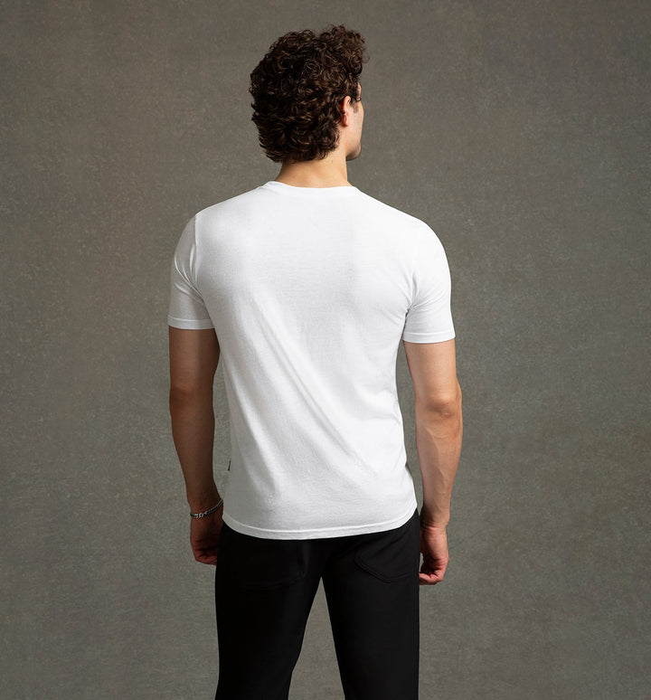 tri blend classic crew white