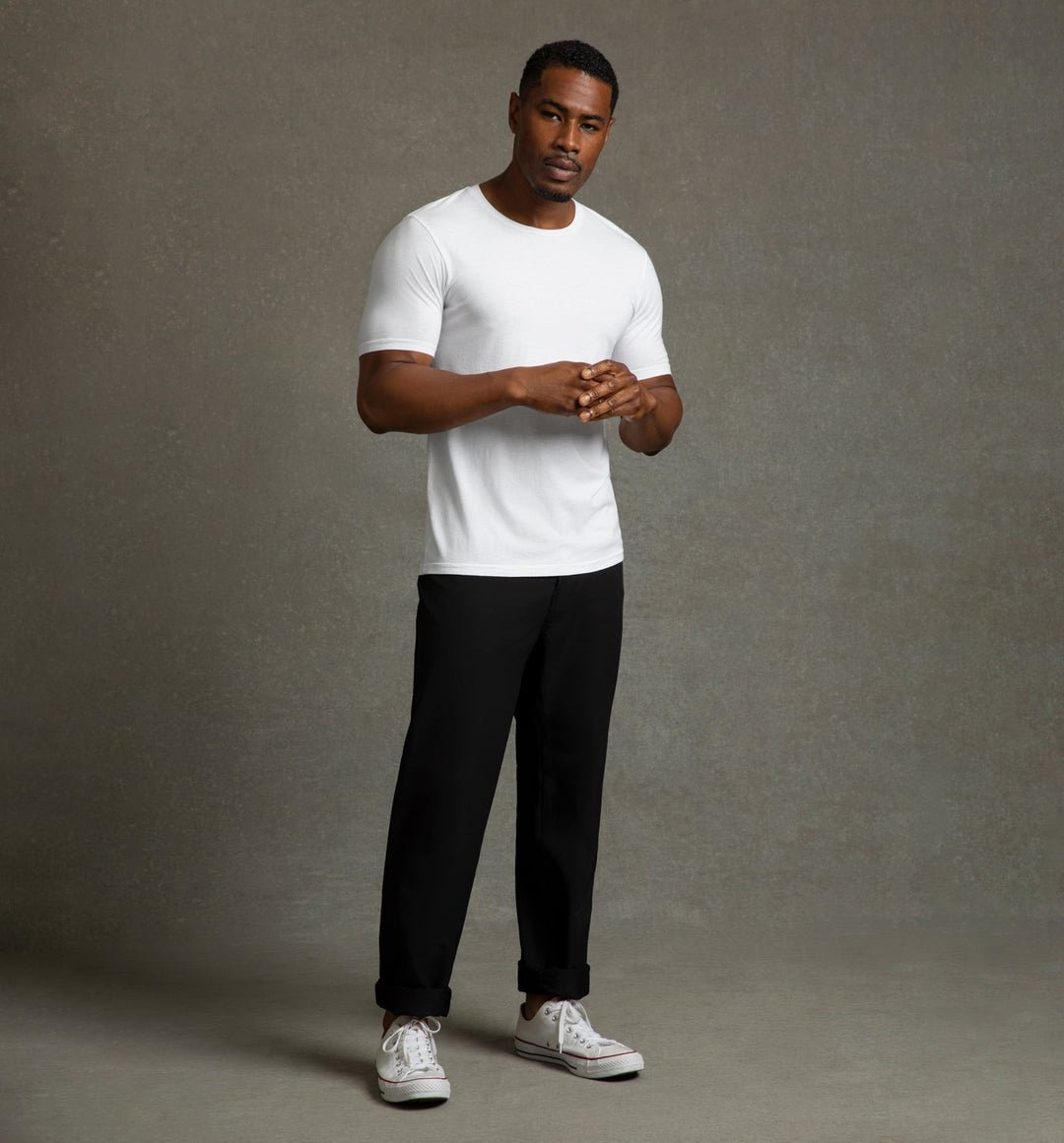 supima classic crew white