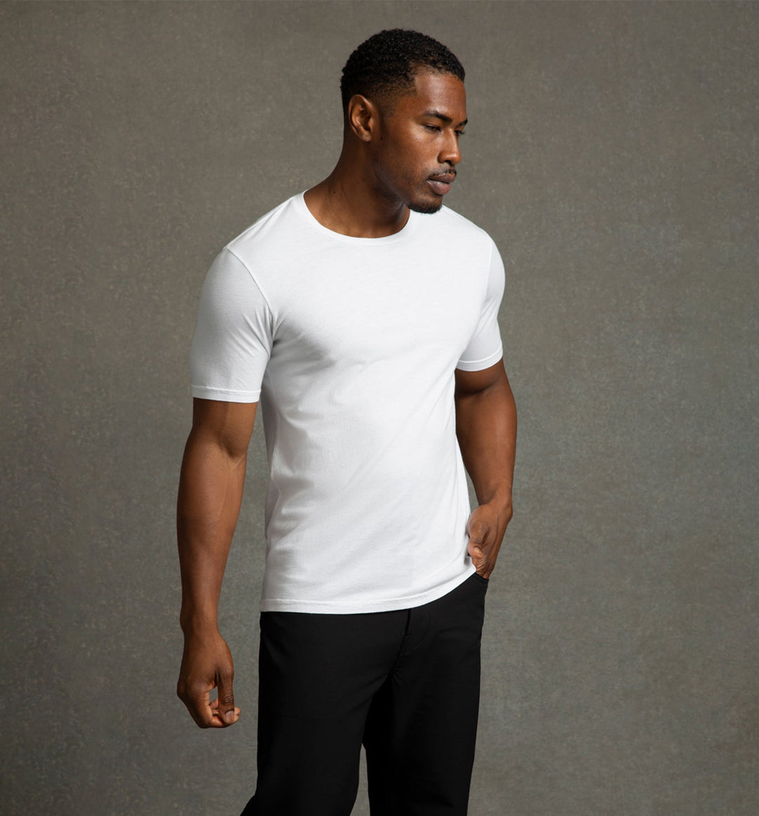 supima classic crew white