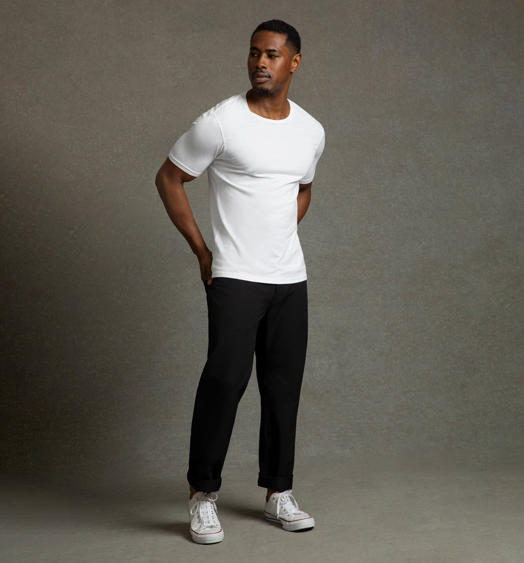 supima classic crew white