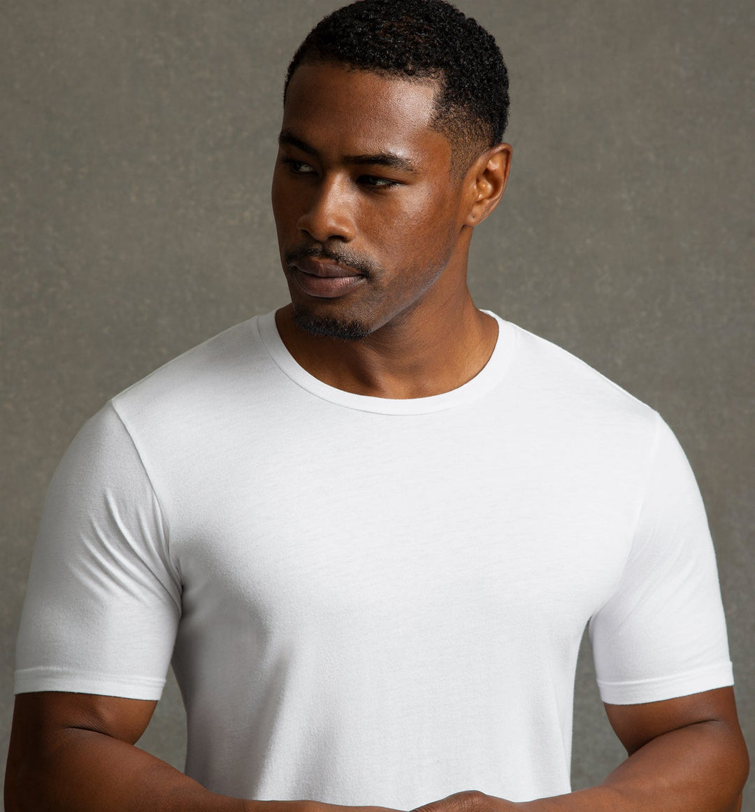 supima classic crew white