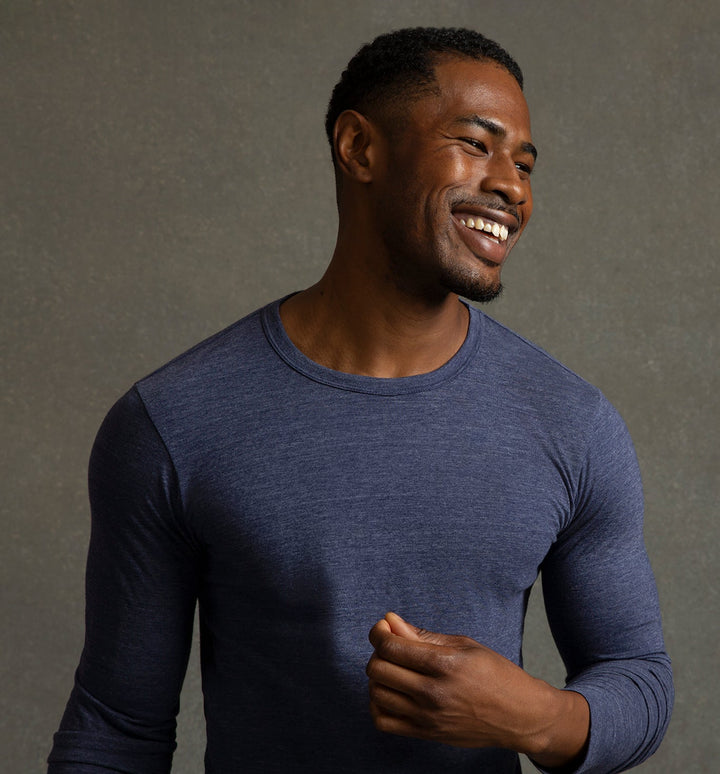 new tri blend ls scallop crew midnight