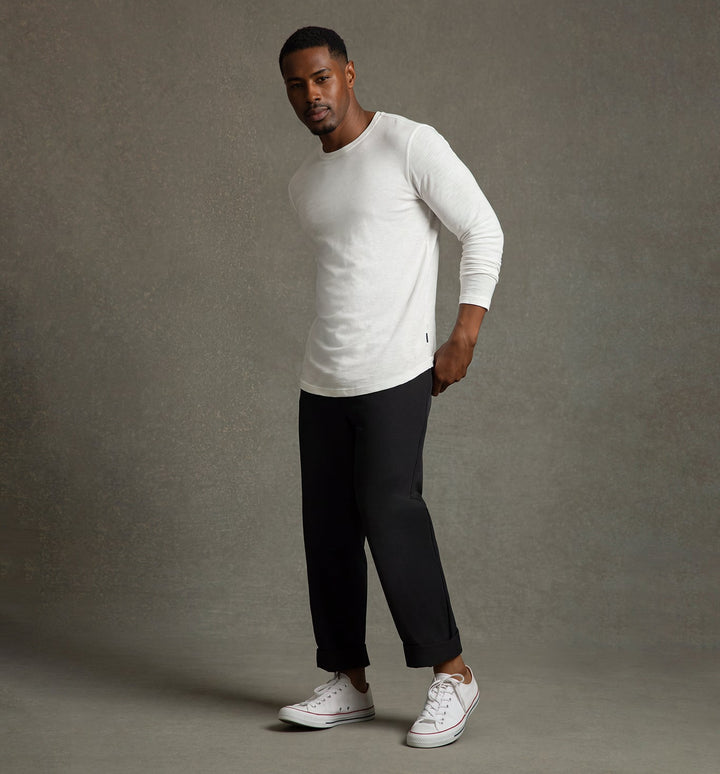 new tri blend ls scallop crew white