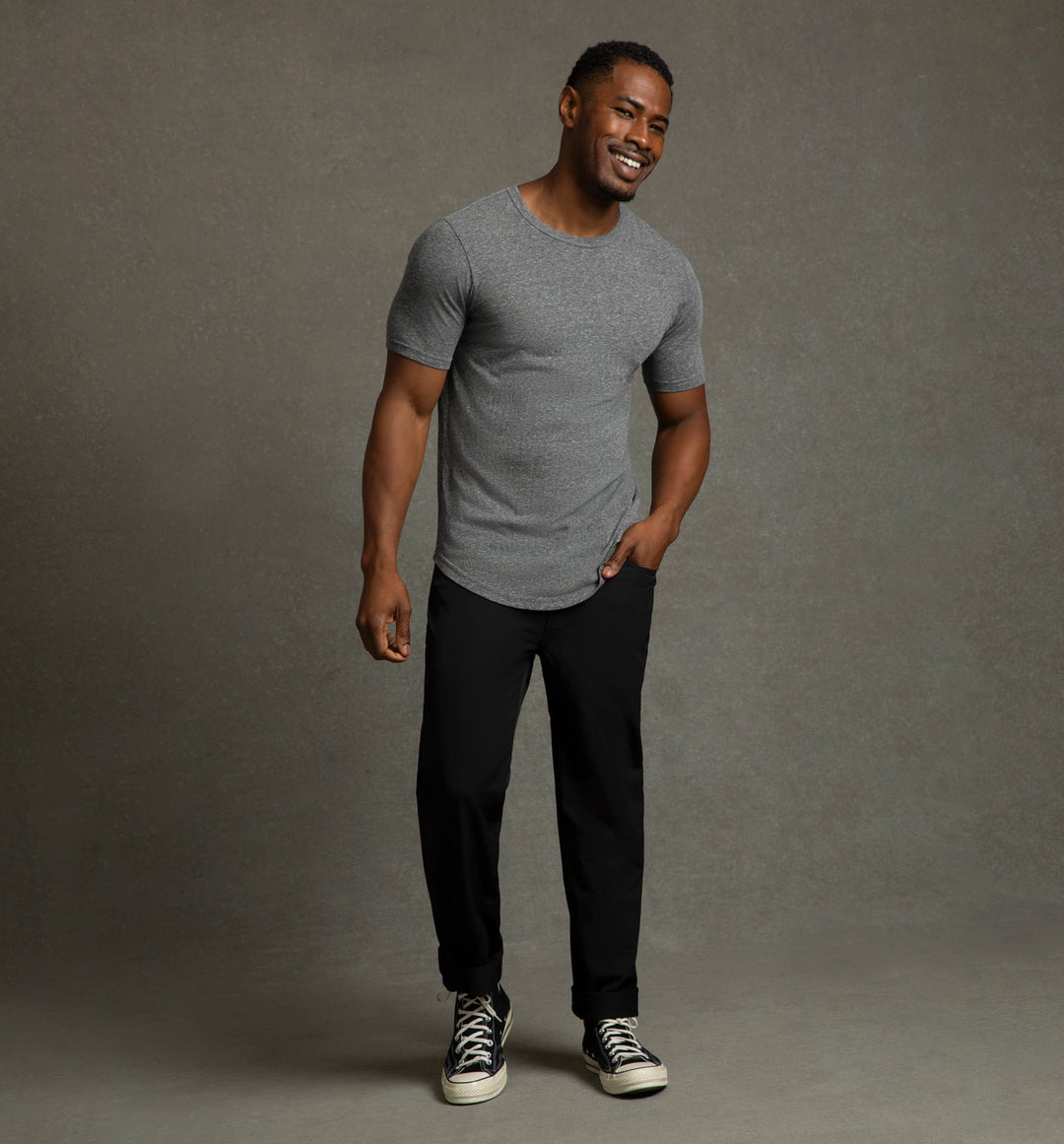 new tri blend scallop crew heather grey