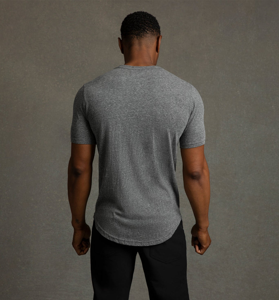new tri blend scallop crew heather grey
