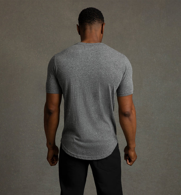 new tri blend scallop crew heather grey