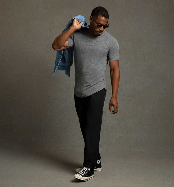 new tri blend scallop crew heather grey