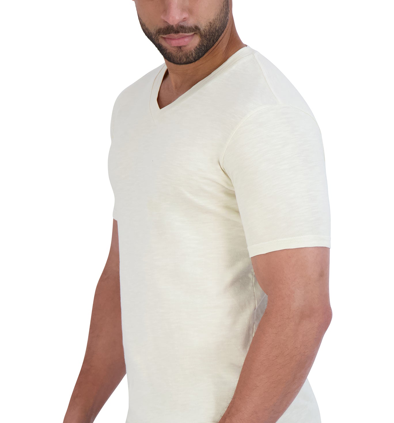 Sun-Faded Slub Scallop V | Black | Goodlife