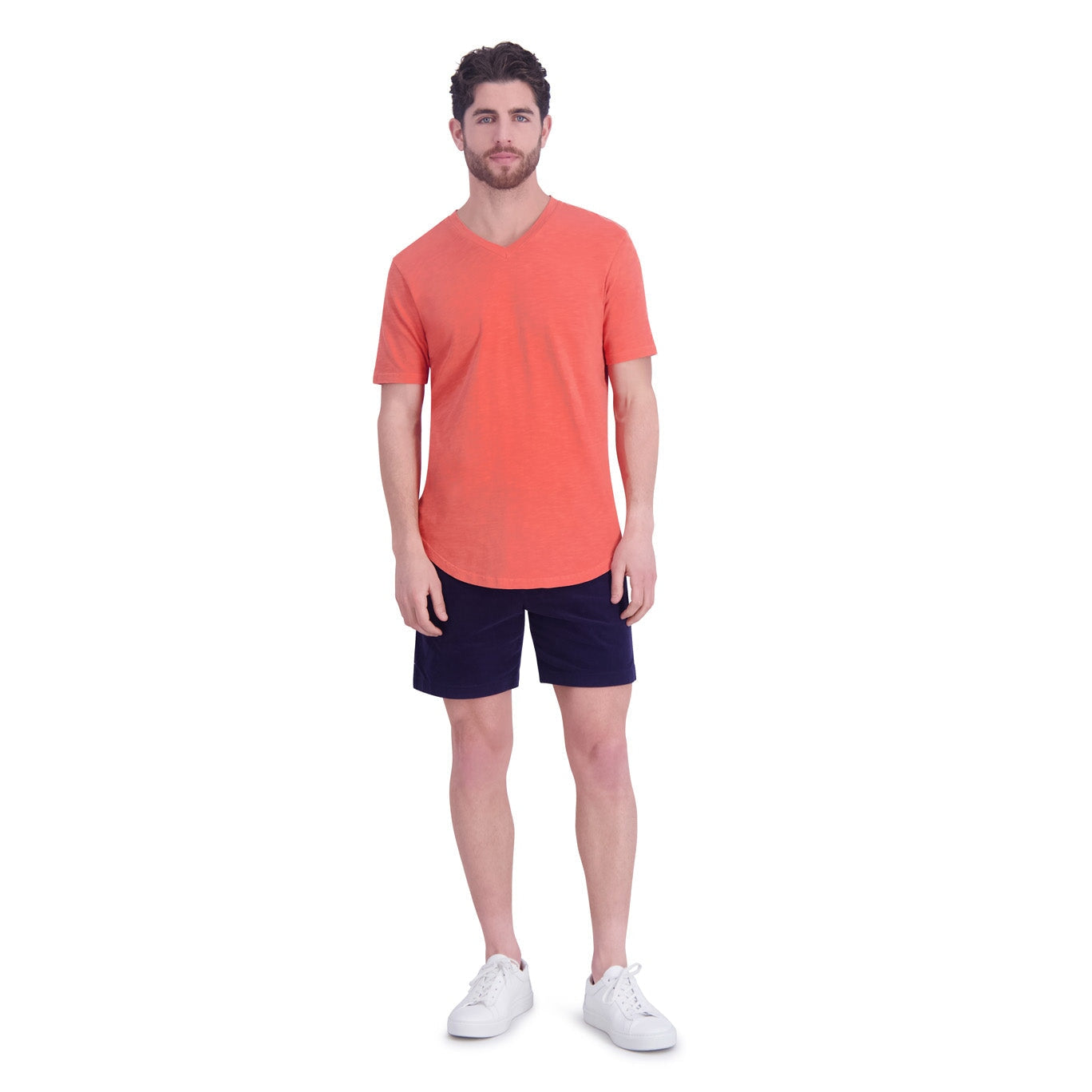 Sun-Faded Slub Scallop V | Goodlife Navy | Goodlife Clothing