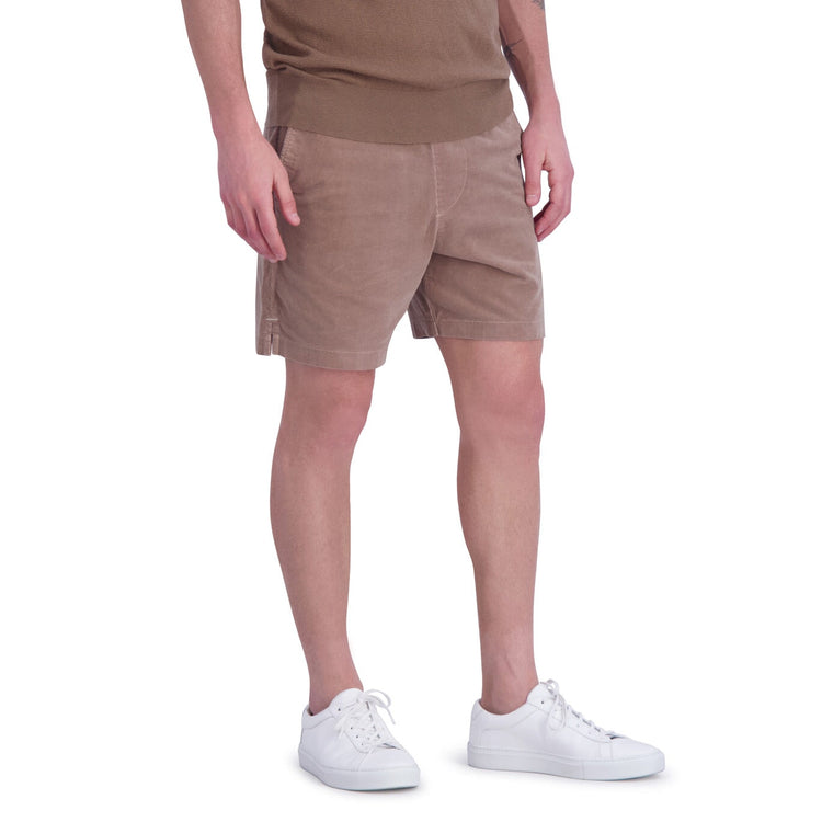 stretch corduroy short timberwolf