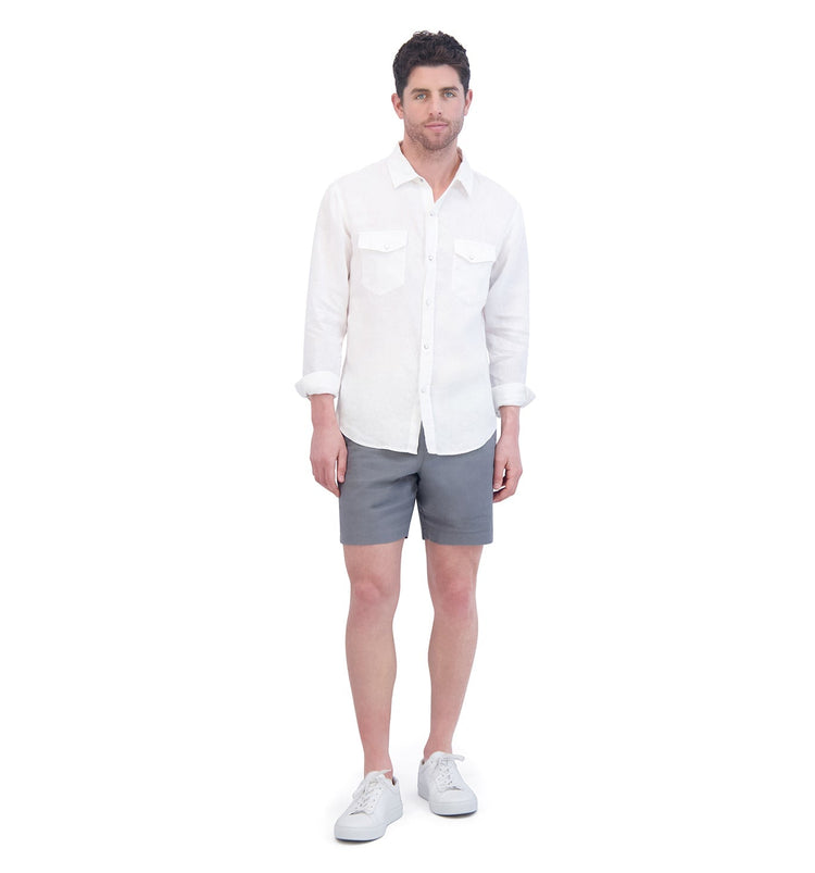 4corner linen snap shirt seed