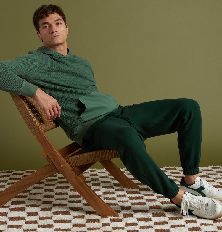 venice terry sweatpant evergreen