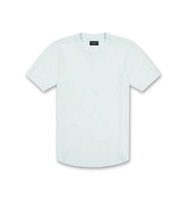 Men's White Curved Hem Shirt - Crew Neck | Goodlife