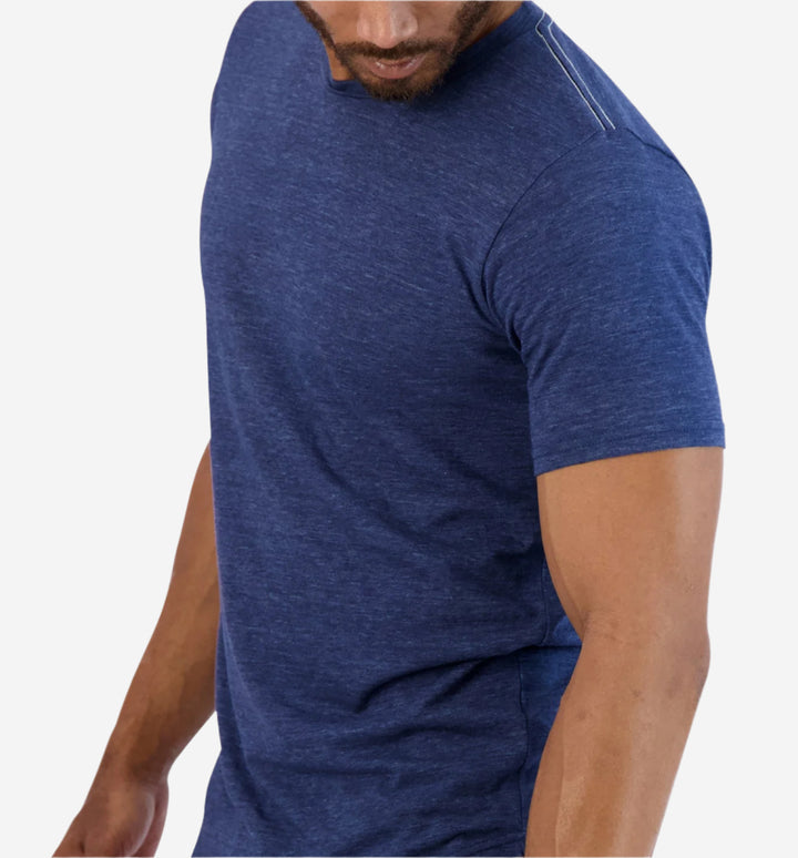 tri blend scallop crew  goodlife navy