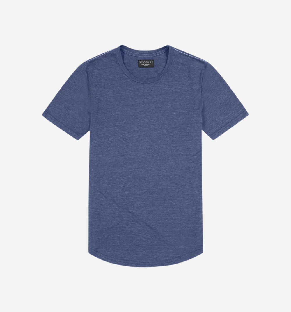 tri blend scallop crew  goodlife navy