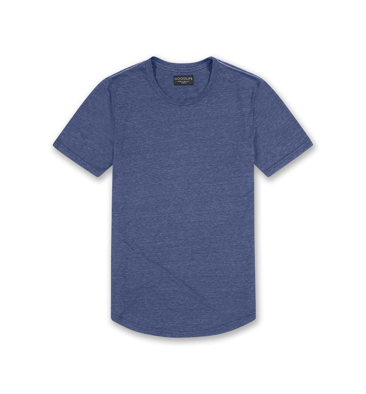 tri blend scallop crew  goodlife navy