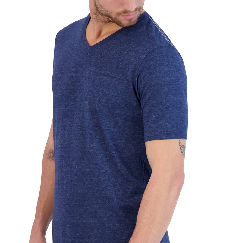 tri blend scallop v  goodlife navy