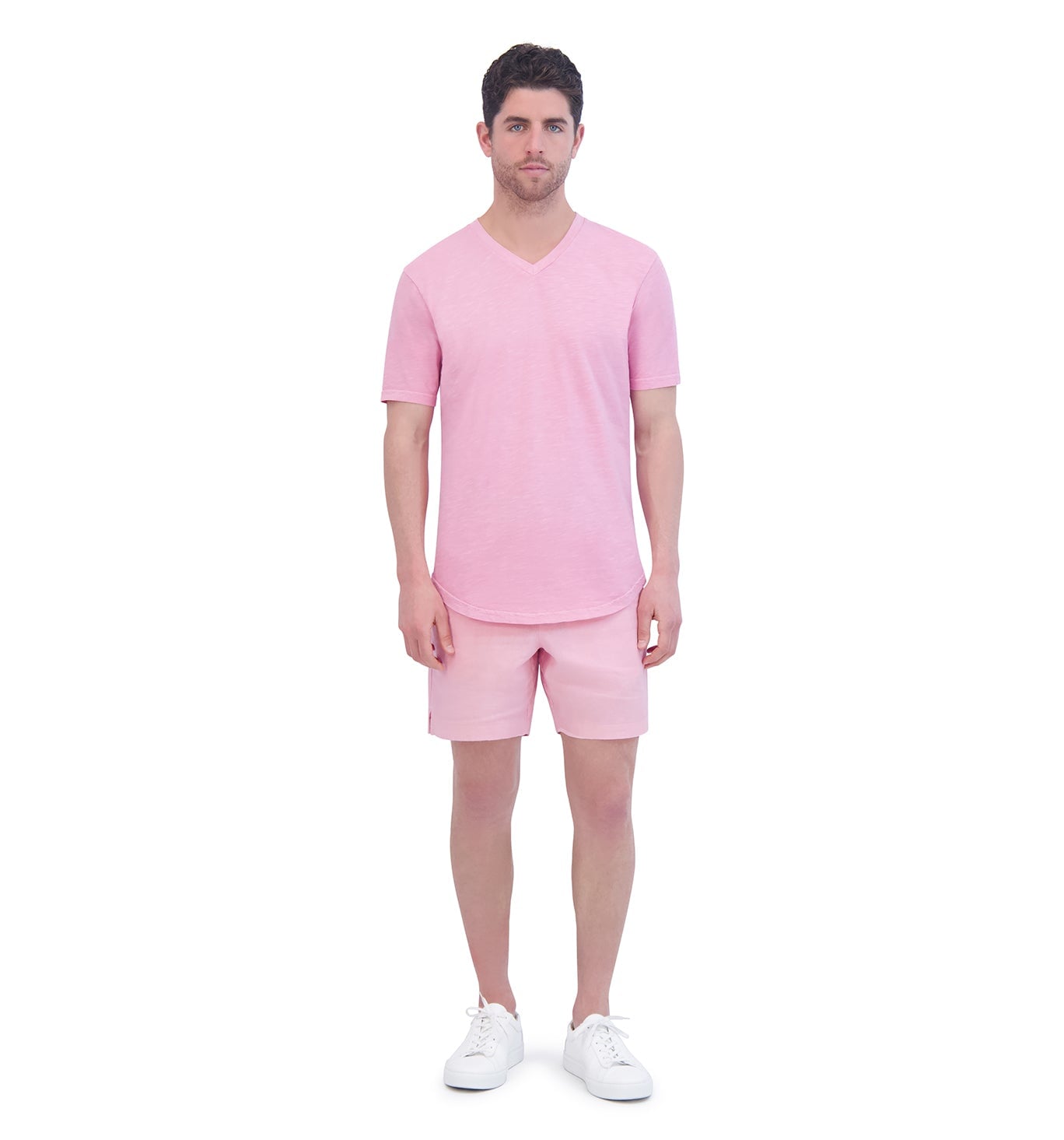 Sun-Faded Slub Scallop V | Black | Goodlife Clothing