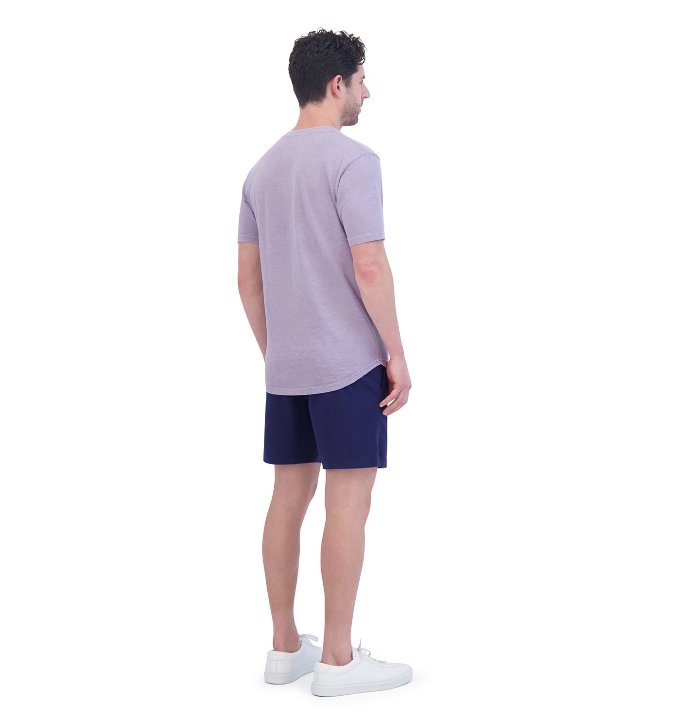 Sun-Faded Slub Scallop V | Black | Goodlife Clothing