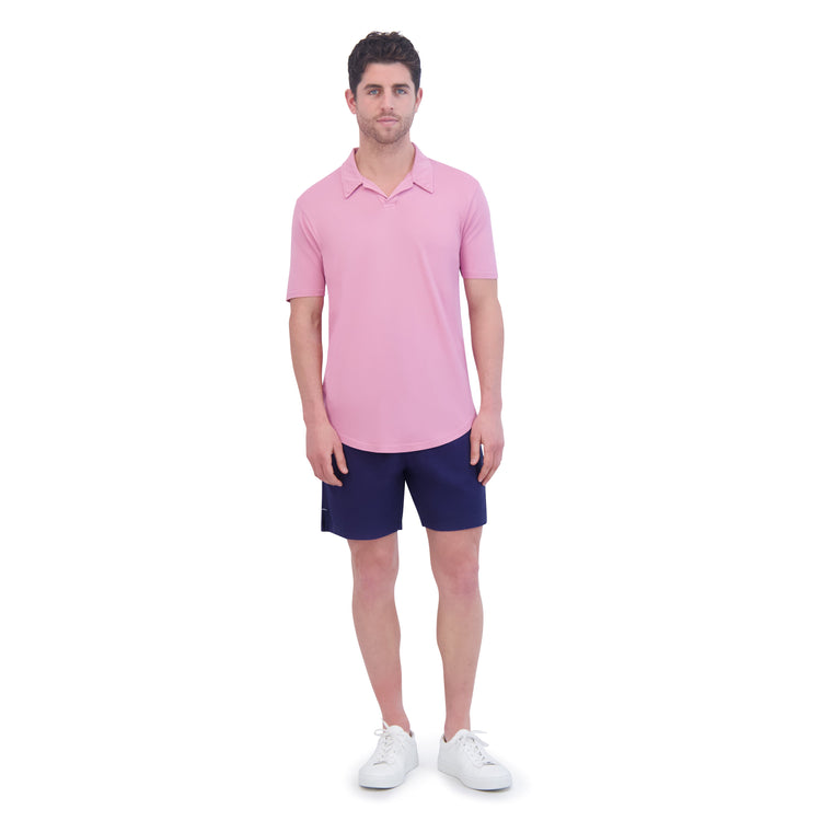 supima johnny collar polo candy pink