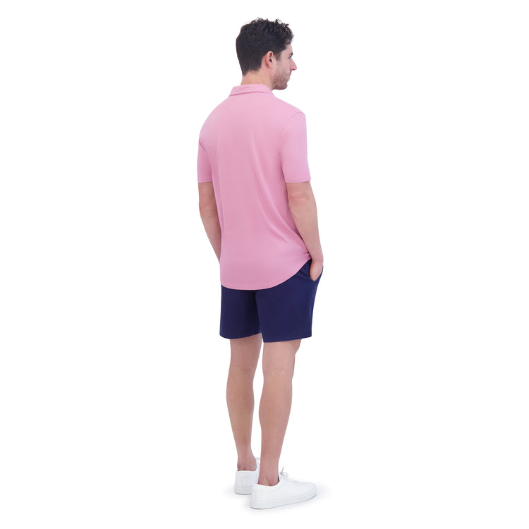 supima johnny collar polo candy pink