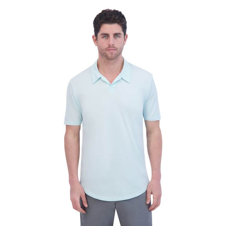 supima johnny collar polo salt air